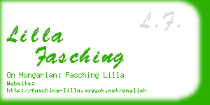 lilla fasching business card
